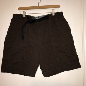 Mens Croft & Barrow Brown Nylon Cargo Shorts